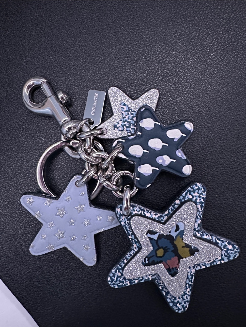 NWOT Coach Star Multimix Bag Charm with Glitter Accent- RARE! - Picture 3 of 3